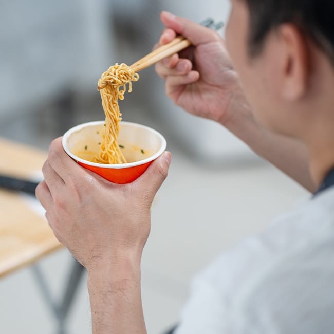The highly processed, sodium-packed food derms say to avoid: instant noodles