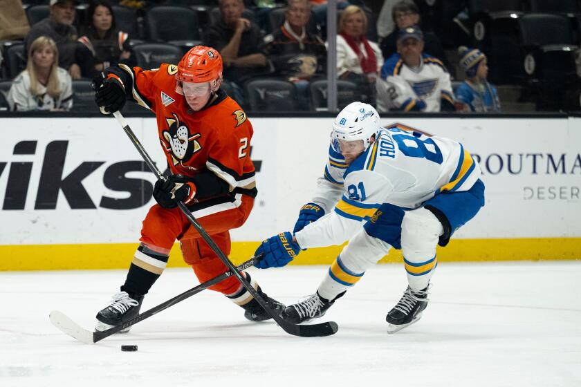 Ducks can’t find their scoring touch in shutout loss to Blues